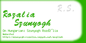 rozalia szunyogh business card